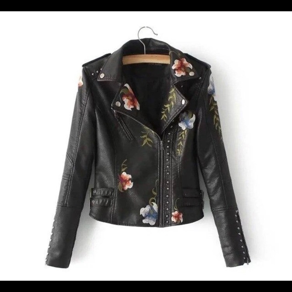 Faux leather jacket